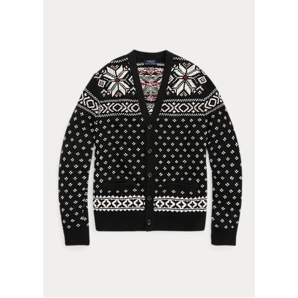 Polo Ralph Lauren Other - Polo Ralph Lauren Mens $300 Cotton Cashmere Snowflake Regular Fit Cardigan M